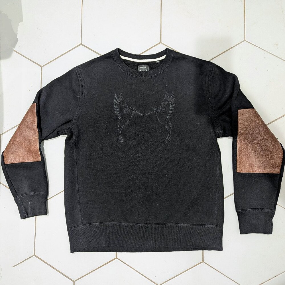 Billy Reid x Gibson Dover Crewneck Sweatshirt- Black- Size L-